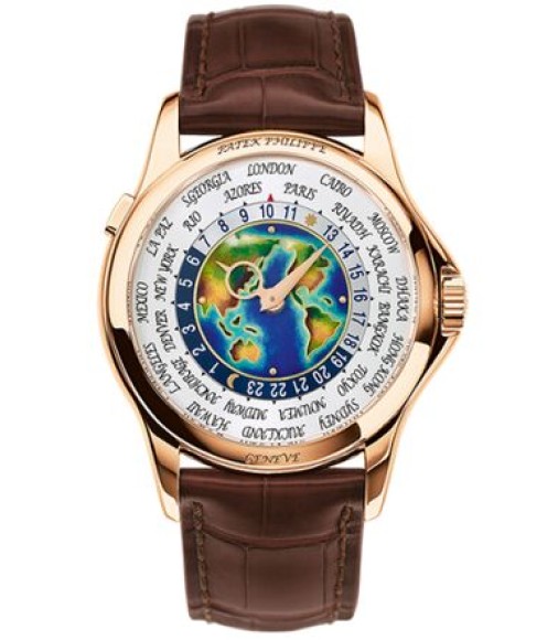 Patek Philippe World Time 5131R-001 Enamel Dial Rose Gold Full Set New 2015